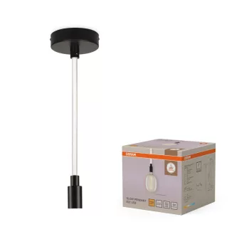   OSRAM Dekor Inga függő lámpa, beltéri, fekete, E27, acél, IP20, átmérő: 140 mm, hossz: 1175 mm ( 4058075852051 )