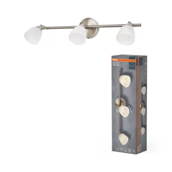   OSRAM Cup mennyezeti / fali állítható spot lámpa 3 fejes, beltéri, csiszolt nikkel, 3 × G9, acél, IP20, hossz: 485 mm ( 4058075852440 )
