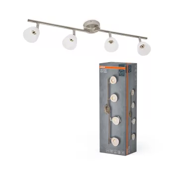   OSRAM Cup mennyezeti / fali állítható spot lámpa 4 fejes, beltéri, csiszolt nikkel, 4 × G9, acél, IP20, hossz: 685 mm ( 4058075852464 )