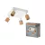 OSRAM Brick mennyezeti / fali állítható fa spot lámpa Plate 4 fejes, beltéri, fa dekor, fehér, 4 × GU10, acél és gumifa, IP20, hossz: 190 mm ( 4058075852525 )