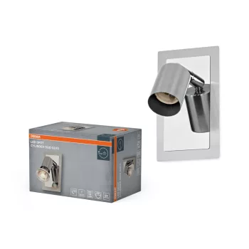   OSRAM henger Duo fali állítható spot lámpa 1 fejes, beltéri, króm, csiszolt nikkel, GU10, acél, IP20, hossz: 120 mm ( 4058075852662 )
