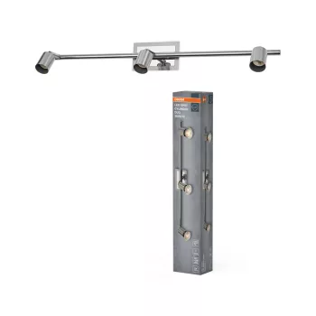   OSRAM henger Duo mennyezeti / fali állítható spot lámpa 3 fejes, beltéri, króm, csiszolt nikkel, 3 × GU10, acél, IP20, hossz: 604 mm ( 4058075852709 )