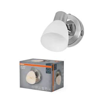   OSRAM Vase fali állítható spot lámpa 1 fejes, beltéri, króm, csiszolt nikkel, G9, acél, IP20, hossz: 110 mm ( 4058075853003 )