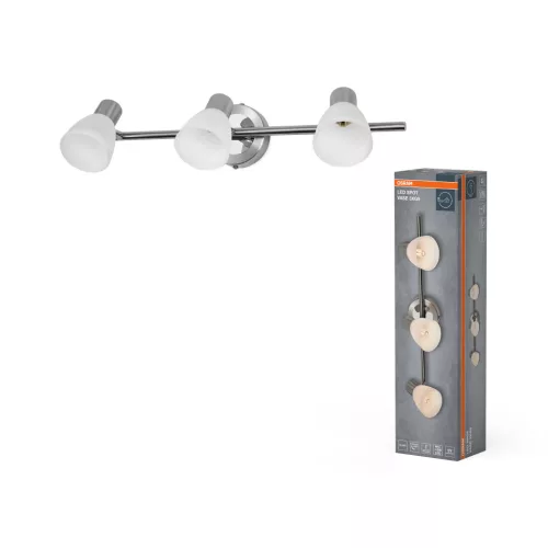 OSRAM Vase mennyezeti / fali állítható spot lámpa 3 fejes, beltéri, króm, csiszolt nikkel, 3 × G9, acél, IP20, hossz: 495 mm ( 4058075853041 )