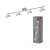 OSRAM Vase mennyezeti / fali állítható spot lámpa 4 fejes, beltéri, króm, csiszolt nikkel, 4 × G9, acél, IP20, hossz: 908 mm ( 4058075853065 )