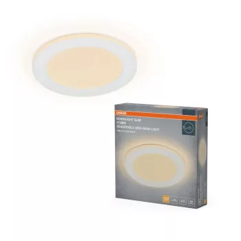   OSRAM LED downlight központi- és peremvilágítássalmeleg, beltéri, fehér, 1400 lm, 18 W, 3000 K, alumínium, IP20, átmérő: 175 mm ( 4058075853935 )
