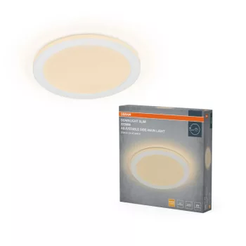   OSRAM LED downlight központi- és peremvilágítássalmeleg, beltéri, fehér, 2000 lm, 24 W, 3000 K, alumínium, IP20, átmérő: 225 mm ( 4058075853959 )
