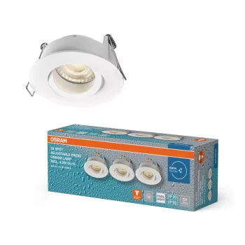   OSRAM beépíthető spot lámpa IP65, beltéri, homokfehér, GU10, alumínium, IP65, átmérő: 85 mm, 3 db-os szett ( 4058075854253 )