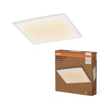   OSRAM Essentials négyszögletes LED panel, beltéri, fehér, 2000 lm, 20 W, 3000 K, alumínium és acél, IP20, méret: 295 × 295 mm ( 4058075854550 )