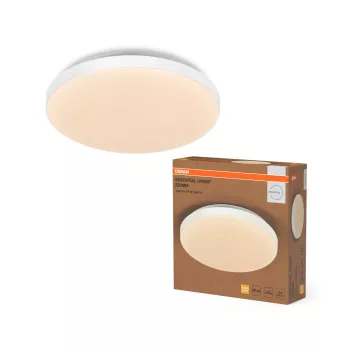   OSRAM Essential Orbis kerek LED fürdőszobai / előszobai oldalfali lámpa, beltéri / fedett kültéri, fehér, 800 lm, 12 W, 3000 K, fém, IP44, átmérő: 215 mm ( 4058075855007 )