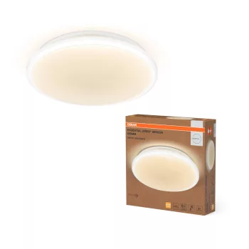   OSRAM Essential Orbis kerek LED mennyezeti lámpa műanyag gyűrűvel, mozgásérzékelővel, beltéri, fehér, 1300 lm, 18 W, 3000 K, ABS, IP20, átmérő: 290 mm ( 4058075855120 )