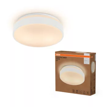   OSRAM Essentials Orbis kerek mennyezeti lámpa, beltéri, fehér, 3 × E27, fém, IP20, hossz: 105 mm, átmérő: 385 mm ( 4058075855281 )