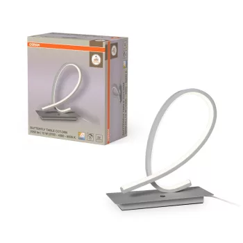   OSRAM Dekor Pillangó LED asztali lámpa, beltéri, ezüst, 600 lm, 12 W, 2700 K / 4000 K / 6000 K, alumínium, IP20, magasság: 280 mm ( 4058075856820 )