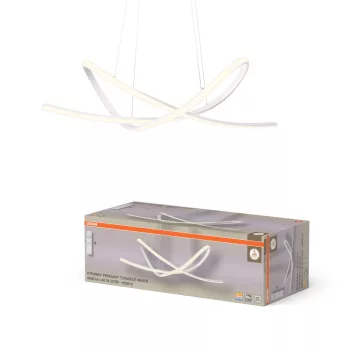   OSRAM Dekor Zsineg LED függő lámpa, beltéri, fehér, 3100 lm, 40 W, 2600–6000 K, alumínium, IP20, hossz: 1800 mm, távirányítóval dimmelhető ( 4058075856868 )