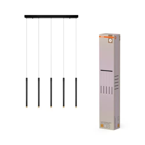 OSRAM Dekor Flute LED függő lámpa, beltéri, fekete, 1000 lm, 28,5 W, 3000 K, alumínium és acél, IP20, hossz: 1500 mm ( 4058075857513 )