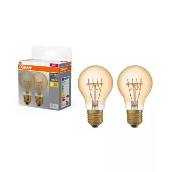 OSRAM Base LED izzó, classic forma, üveg búra, E27 foglalat, 5,9W, 550lm, 2700K meleg fehér 2db