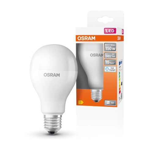 OSRAM Star LED izzó, classic forma, matt plasztik búra, E27 foglalat, 19W, 2452lm, 6500K hideg fehér