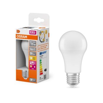OSRAM Superstar+ LED izzó, classic forma, matt búra, E27 foglalat, 10W, 1055lm, 2700K meleg fehér