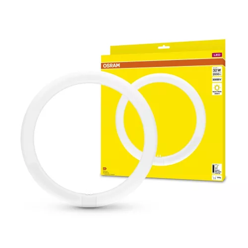 OSRAM LED matt plasztik körfénycső, G10q foglalat, 18,3W, 2000lm, 3000K meleg fehér, átmérő: 300mm