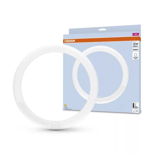 OSRAM LED matt plasztik körfénycső, G10q, 18,3W, 2200lm, 4000K semleges fehér, átmérő: 300mm