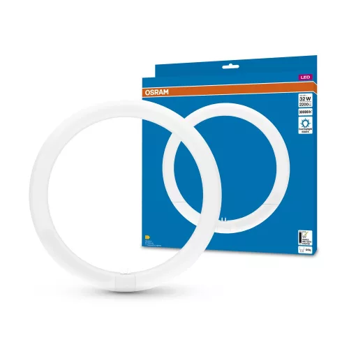 OSRAM LED matt plasztik körfénycső, G10q foglalat, 18,3W, 2200lm, 6500K hideg fehér, átmérő: 300mm