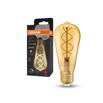 OSRAM Vintage 1906 dimmelhető LED izzó Edison forma, arany üveg E27, 4W, 300lm, 2000K extra meleg