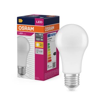 OSRAM Value LED izzó, classic forma, matt búra, E27 foglalat, 13W, 1521lm, 2700K meleg fehér