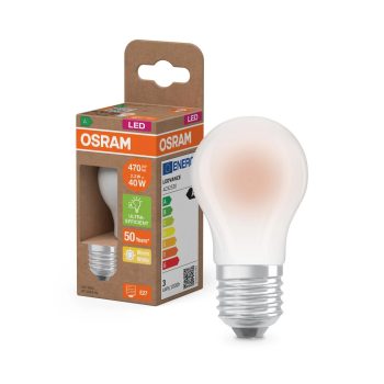 OSRAM Superstar+ LED izzó kisgömb forma, matt búra, E27 foglalat, 2,2W, 470lm, 2700K meleg fehér