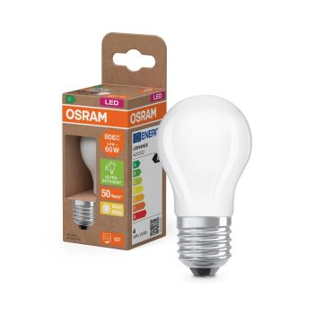 OSRAM Superstar+ LED izzó kisgömb forma, matt búra, E27 foglalat, 3,8W, 806lm, 2700K meleg fehér
