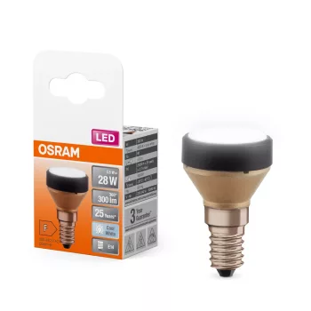OSRAM FLAT LED izzó, flat forma, matt plasztik búra, E14 foglalat, 3,5W, 300lm, 4000K semleges fehér