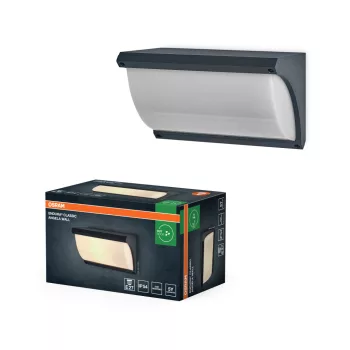   OSRAM ENDURA® Angela oldalfali lámpa, kültéri, sötétszürke, E27, alumínium, IP54, hossz: 250 mm ( 4099854415593 )