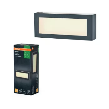   OSRAM ENDURA® Nova LED oldalfali lámpa, kültéri, sötétszürke, 700 lm, 10 W, 3000 K, alumínium, IP54, hossz: 267 mm ( 4099854415678 )