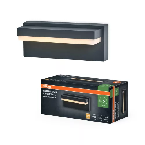 OSRAM ENDURA® strapabíró LED mennyezeti lámpa, kültéri, sötétszürke, 1000 lm, 12 W, 3000 K, alumínium, IP54, hossz: 206 mm ( 4099854415739 )