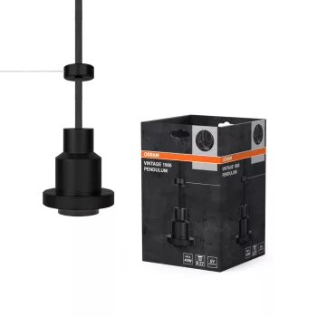   OSRAM Vintage 1906 mennyezeti lámpa, beltéri, fekete, E27, alumínium, IP20, átmérő: 68 mm ( 4099854419393 )