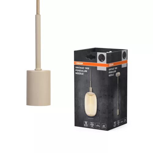 OSRAM Vintage 1906 PenduLum Needle függő lámpa, beltéri, bézs, E27, acél, IP20, átmérő: 100 mm ( 4099854419478 )