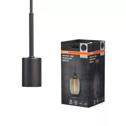 OSRAM Vintage 1906 PenduLum Needle függő lámpa, beltéri, sötétszürke, E27, acél, IP20, átmérő: 100 mm ( 4099854419492 )