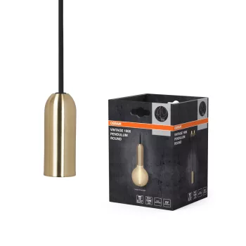   OSRAM Vintage 1906 kerek függő lámpa, beltéri, arany, E27, acél, IP20, átmérő: 100 mm, hossz: 1640 mm ( 4099854419553 )