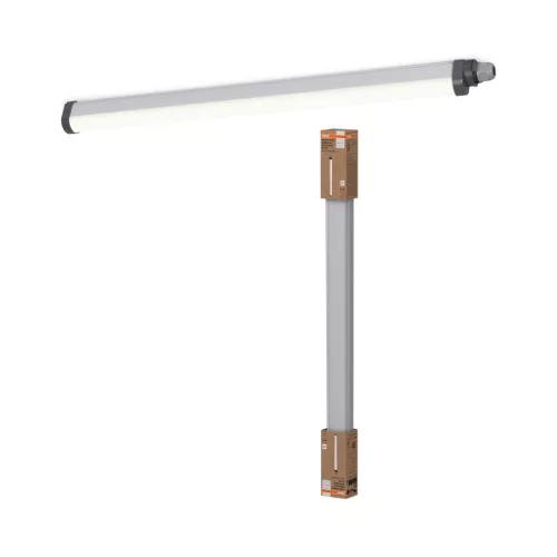 OSRAM Essentials por- és páramentes integrált LED mennyezeti / fali lámpatest, beltéri, szürke, 2160 lm, 18 W, 4000 K, (PC), IP65, hossz: 640 mm ( 4099854428777 )