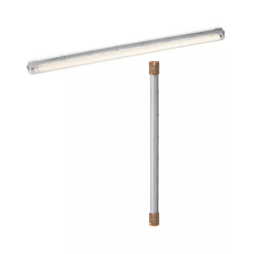 OSRAM Essentials por- és páramentes mennyezeti / fali armatúra LED fénycsőhöz, beltéri, szürke, 1700 lm, 19 W, 4000 K, (PC), IP65, hossz: 1561 mm ( 4099854428791 )