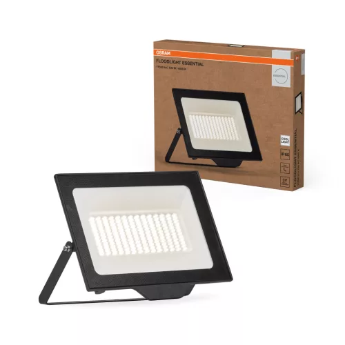 OSRAM Essentials LED reflektor, kültéri, fekete, 10000 lm, 100 W, 4000 K, alumínium, IP65, hossz: 270 mm ( 4099854429576 )