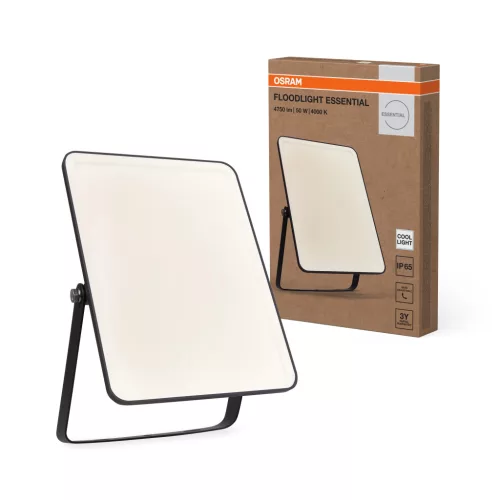 OSRAM Essentials LED reflektor, kültéri, fekete, 50 W, 4000 K, alumínium, IP65, hossz: 238 mm ( 4099854429811 )