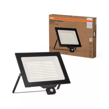   OSRAM Essentials LED reflektor mozgásérzékelővel, kültéri, fekete, 20000 lm, 200 W, 4000 K, alumínium, IP65, hossz: 402 mm ( 4099854430015 )