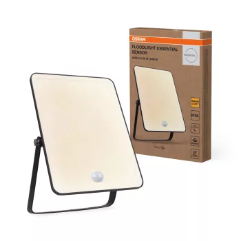   OSRAM Essentials LED reflektor mozgásérzékelővel, kültéri, fekete, 4250 lm, 50 W, 3000 K, alumínium, IP65, hossz: 238 mm ( 4099854430176 )