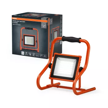   OSRAM Worklights mobil akkumulátoros LED munkalámpa forgatható fejjel, USB-ről tölthető, kültéri, fehér, 1600 lm, 20 W, 4000 K, alumínium és műanyag, IP54, magasság: 276 mm ( 4099854430312 )