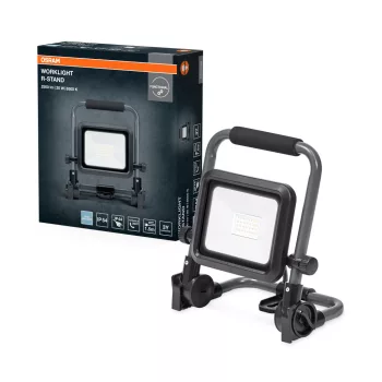   OSRAM Worklights forgatható állványos LED munkalámpa, kültéri, fekete/szürke, 2000 lm, 20 W, 6500 K, alumínium, IP54, magasság: 254 mm ( 4099854430398 )
