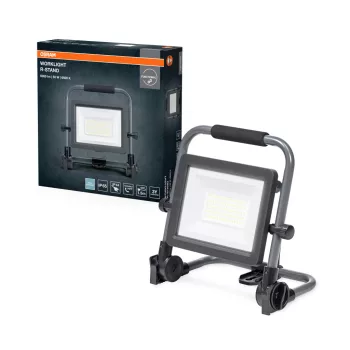   OSRAM Worklights forgatható állványos LED munkalámpa, kültéri, fekete/szürke, 5400 lm, 50 W, 6500 K, alumínium, IP65, magasság: 291 mm ( 4099854430473 )