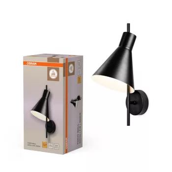   OSRAM Dekor Tokio LED oldalfali lámpa, beltéri, fekete, 300 lm, 5 W, 3000 K, acél, IP20, hossz: 320 mm ( 4099854440267 )