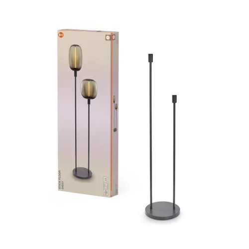 OSRAM Dekor pálca sötétszürke álló lámpa, beltéri, sötétszürke, 2 × E27, acél, IP20, átmérő: 320 mm, magasság: 1460 mm ( 4099854440342 )