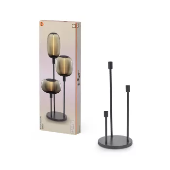   OSRAM Dekor pálca sötétszürke álló lámpa, beltéri, sötétszürke, 3 × E27, acél, IP20, átmérő: 320 mm, magasság: 780 mm ( 4099854440366 )