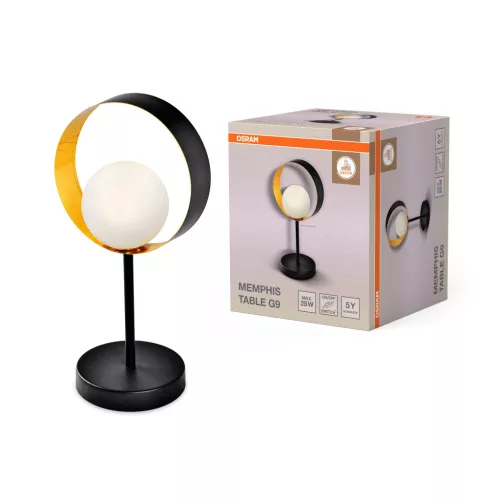 OSRAM Dekor Memphis asztali lámpa, beltéri, fekete, G9, acél, IP20, magasság: 365 mm ( 4099854440489 )